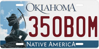 OK license plate 350BOM