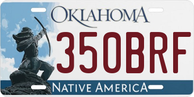 OK license plate 350BRF