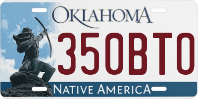 OK license plate 350BTO