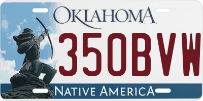 OK license plate 350BVW