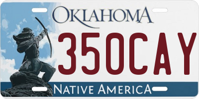 OK license plate 350CAY