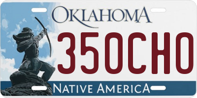 OK license plate 350CHO