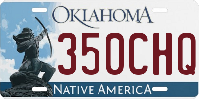 OK license plate 350CHQ