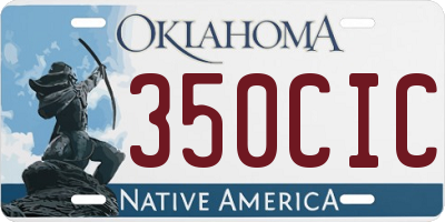 OK license plate 350CIC