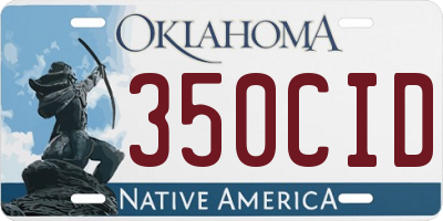 OK license plate 350CID