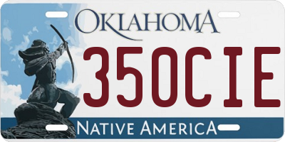 OK license plate 350CIE