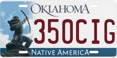 OK license plate 350CIG