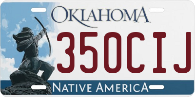 OK license plate 350CIJ