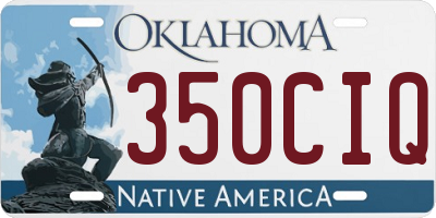 OK license plate 350CIQ