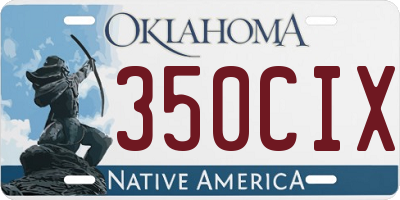 OK license plate 350CIX