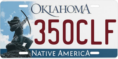 OK license plate 350CLF
