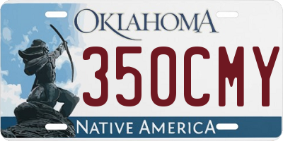 OK license plate 350CMY