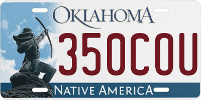 OK license plate 350COU