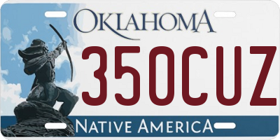 OK license plate 350CUZ