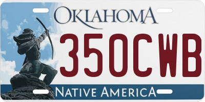 OK license plate 350CWB