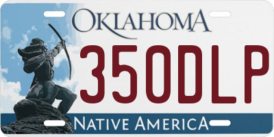 OK license plate 350DLP