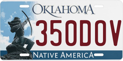 OK license plate 350DOV