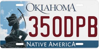 OK license plate 350DPB