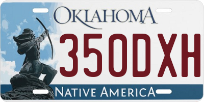 OK license plate 350DXH