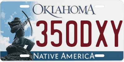 OK license plate 350DXY