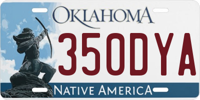 OK license plate 350DYA