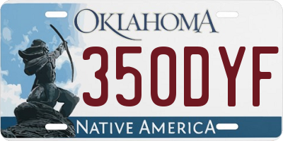 OK license plate 350DYF
