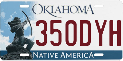 OK license plate 350DYH
