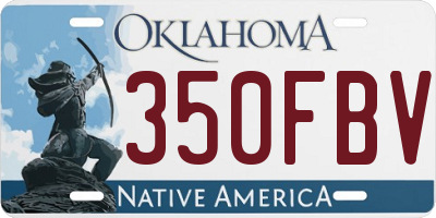 OK license plate 350FBV