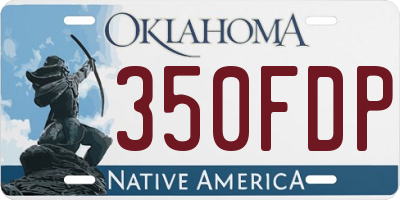 OK license plate 350FDP