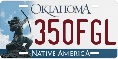 OK license plate 350FGL