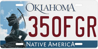 OK license plate 350FGR