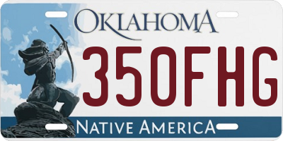 OK license plate 350FHG