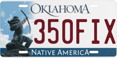 OK license plate 350FIX