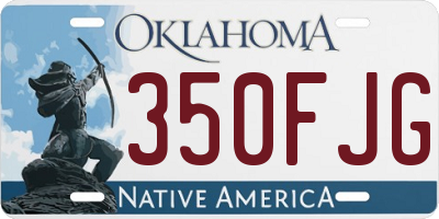 OK license plate 350FJG