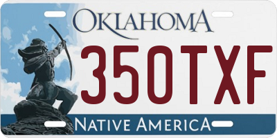OK license plate 350TXF