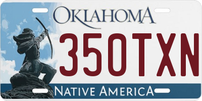 OK license plate 350TXN