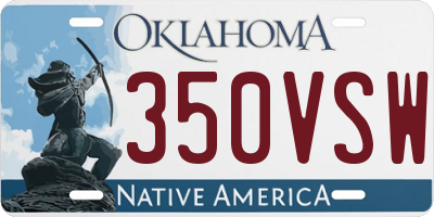 OK license plate 350VSW