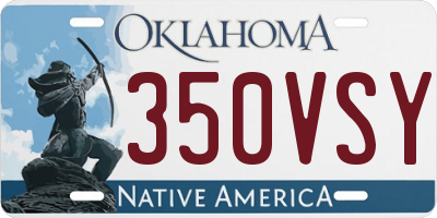 OK license plate 350VSY