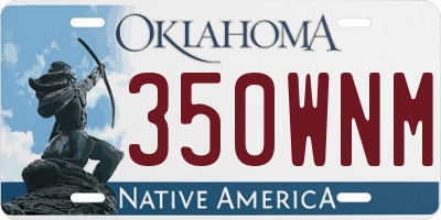 OK license plate 350WNM