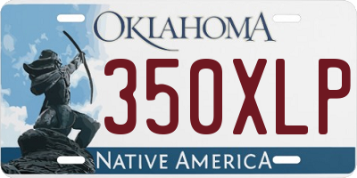 OK license plate 350XLP