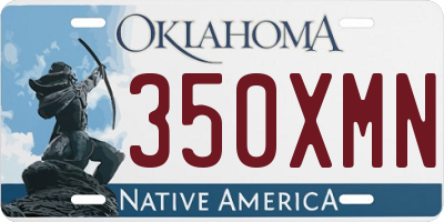 OK license plate 350XMN
