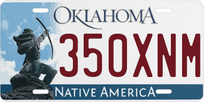 OK license plate 350XNM