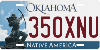 OK license plate 350XNU