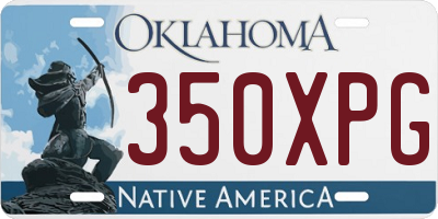 OK license plate 350XPG