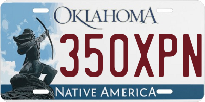 OK license plate 350XPN