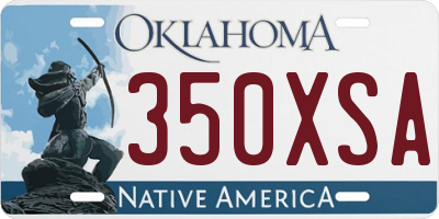 OK license plate 350XSA