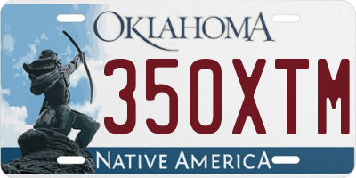 OK license plate 350XTM