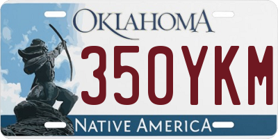 OK license plate 350YKM