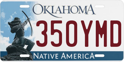 OK license plate 350YMD