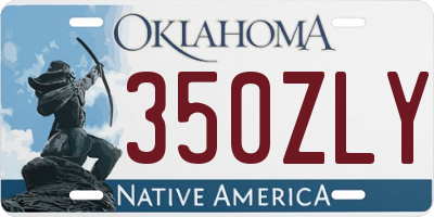 OK license plate 350ZLY